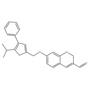 7-((5-Isopropyl-4-phenylthiophen-2-yl)methoxy)-2H-chromene-3-carbaldehyde Structure