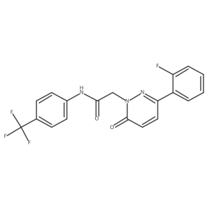 2-[3-(2-fluorophenyl)-6-oxopyridazin-1(6H)-yl]-N-[4-(trifluoromethyl)phenyl]acetamide结构式
