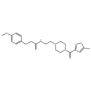 2-(4-Methoxyphenoxy)-N-[2-[4-[(5-methyl-3-isoxazolyl)carbonyl]-1-piperazinyl]ethyl]acetamide结构式