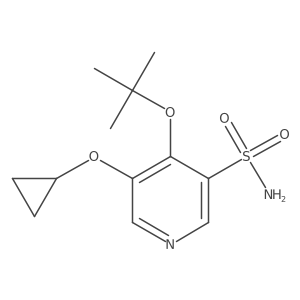 4-Tert-butoxy-5-cyclopropoxypyridine-3-sulfonamide结构式