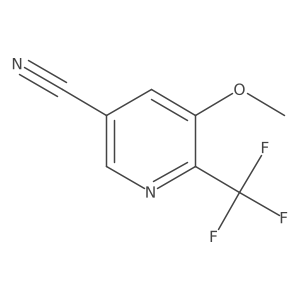 5-Methoxy-6-(trifluoromethyl)nicotinonitrile结构式