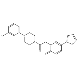 2-{2-[4-(3-chlorophenyl)piperazino]-2-oxoethyl}-6-(2-furyl)-3(2H)-pyridazinone结构式