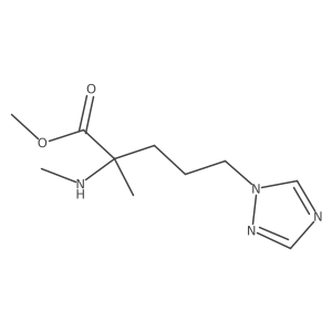 methyl 2-methyl-2-(methylamino)-5-(1H-1,2,4-triazol-1-yl)pentanoate结构式