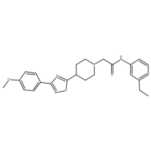 N-(3-ethylphenyl)-2-(4-(3-(4-methoxyphenyl)-1,2,4-oxadiazol-5-yl)piperidin-1-yl)acetamide Structure