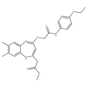 methyl [4-({2-[(4-ethoxyphenyl)amino]-2-oxoethyl}thio)-7,8-dimethyl-1H-1,5-benzodiazepin-2-yl]acetate Structure