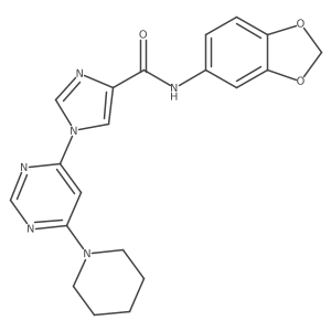 N~4~-(1,3-benzodioxol-5-yl)-1-(6-piperidino-4-pyrimidinyl)-1H-imidazole-4-carboxamide Structure