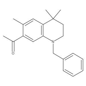 1-(1-Benzyl-4,4,6-trimethyl-1,2,3,4-tetrahydro-quinolin-7-yl)-ethanone Structure