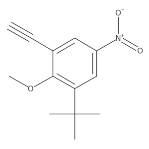 1-(Tert-butyl)-3-ethynyl-2-methoxy-5-nitrobenzene结构式