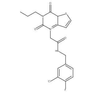 N-[(3-chloro-4-fluorophenyl)methyl]-2-{2,4-dioxo-3-propyl-1H,2H,3H,4H-thieno[3,2-d]pyrimidin-1-yl}acetamide Structure