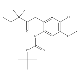 Tert-butyl (4-chloro-2-(3,3-dimethyl-2-oxopentyl)-5-methoxyphenyl)carbamate Structure