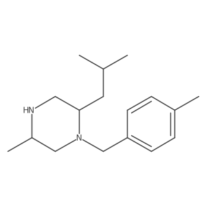 Piperazine, 5-methyl-1-[(4-methylphenyl)methyl]-2-(2-methylpropyl)-结构式