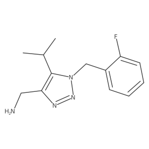 {1-[(2-fluorophenyl)methyl]-5-(propan-2-yl)-1H-1,2,3-triazol-4-yl}methanamine结构式