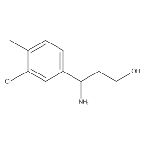 3-Amino-3-(3-chloro-4-methylphenyl)propan-1-ol结构式