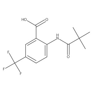 Benzoic acid, 2-[(2,2-dimethyl-1-oxopropyl)amino]-5-(trifluoromethyl)-结构式