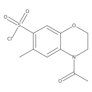 4-acetyl-6-methyl-3,4-dihydro-2H-1,4-benzoxazine-7-sulfonyl chloride Structure