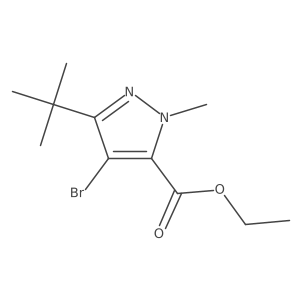 4-bromo-5-tert-butyl-2-methyl-2H-pyrazole-3-carboxylic acid ethyl ester Structure