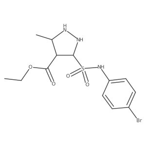 Ethyl 3-[(4-bromophenyl)sulfamoyl]-5-methylpyrazolidine-4-carboxylate结构式