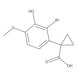 1-(2-Bromo-3-hydroxy-4-methoxyphenyl)cyclopropane-1-carboxylic acid Structure