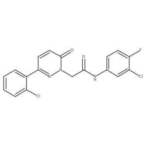 N-(3-chloro-4-fluorophenyl)-2-[3-(2-chlorophenyl)-6-oxopyridazin-1(6H)-yl]acetamide结构式