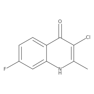 3-Chloro-7-fluoro-4-hydroxy-2-methylquinoline Structure