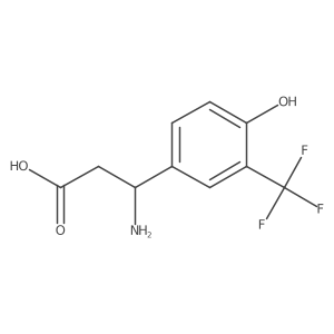 (3S)-3-Amino-3-[4-hydroxy-3-(trifluoromethyl)phenyl]propanoic acid结构式