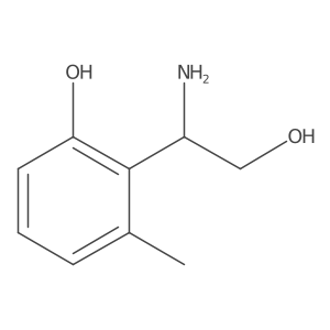 2-(1-Amino-2-hydroxyethyl)-3-methylphenol结构式