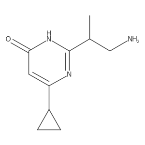 4(3H)-Pyrimidinone, 2-(2-amino-1-methylethyl)-6-cyclopropyl-结构式