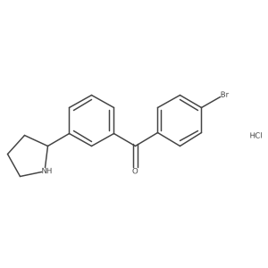 (S)-(4-Bromophenyl)(3-(pyrrolidin-2-YL)phenyl)methanone hydrochloride Structure