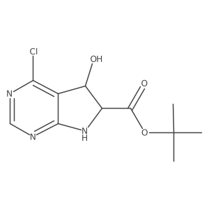 tert-butyl 4-chloro-5-hydroxy-6,7-dihydro-5H-pyrrolo[2,3-d]pyrimidine-6-carboxylate Structure