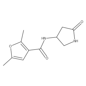 2,5-dimethyl-N-(5-oxopyrrolidin-3-yl)furan-3-carboxamide结构式