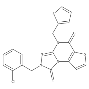 2-(2-chlorobenzyl)-4-(thiophen-2-ylmethyl)thieno[2,3-e][1,2,4]triazolo[4,3-a]pyrimidine-1,5(2H,4H)-dione Structure