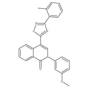 2-(3-methoxyphenyl)-4-(3-(o-tolyl)-1,2,4-oxadiazol-5-yl)isoquinolin-1(2H)-one Structure