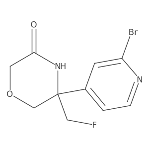 5-(2-Bromo-pyridin-4-yl)-5-fluoromethyl-morpholin-3-one Structure