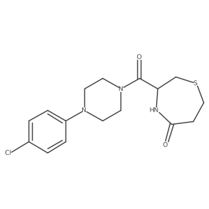 3-[4-(4-Chlorophenyl)piperazine-1-carbonyl]-1,4-thiazepan-5-one结构式