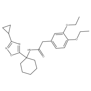 N-[1-(3-cyclopropyl-1,2,4-oxadiazol-5-yl)cyclohexyl]-2-(3,4-diethoxyphenyl)acetamide Structure