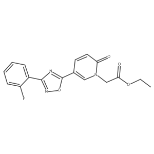 ethyl [5-[3-(2-fluorophenyl)-1,2,4-oxadiazol-5-yl]-2-oxopyridin-1(2H)-yl]acetate结构式