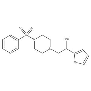 1-(Furan-2-yl)-2-(4-(pyridin-3-ylsulfonyl)piperazin-1-yl)ethanol结构式