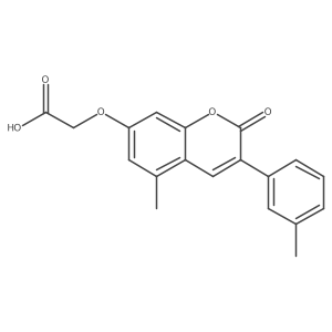 2-[[5-Methyl-3-(3-methylphenyl)-2-oxo-2H-1-benzopyran-7-yl]oxy]acetic acid结构式