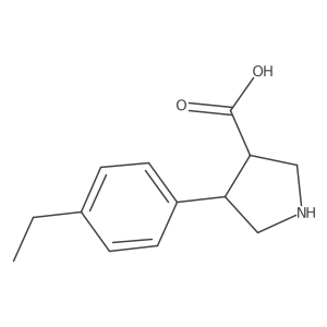 Trans-4-(4-ethylphenyl)pyrrolidine-3-carboxylic acid结构式