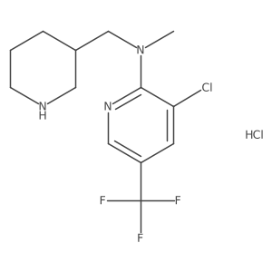 3-chloro-N-methyl-N-(piperidin-3-ylmethyl)-5-(trifluoromethyl)pyridin-2-amine hydrochloride结构式