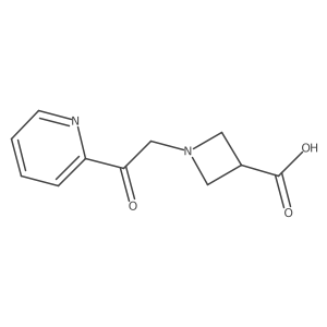 1-(2-Oxo-2-(pyridin-2-yl)ethyl)azetidine-3-carboxylic acid结构式