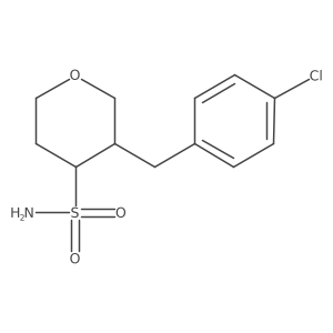 3-(4-chlorobenzyl)tetrahydro-2H-pyran-4-sulfonamide结构式