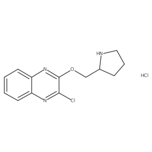 2-Chloro-3-(pyrrolidin-2-ylmethoxy)quinoxaline hydrochloride结构式