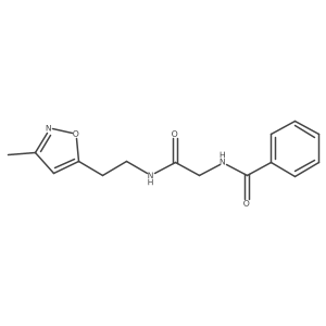 N-(2-((2-(3-methylisoxazol-5-yl)ethyl)amino)-2-oxoethyl)benzamide Structure