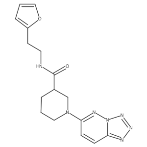 N-[2-(2-furyl)ethyl]-1-[1,2,3,4]tetraazolo[1,5-b]pyridazin-6-yl-3-piperidinecarboxamide结构式