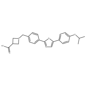 1-(4-(5-(4-Isopropoxyphenyl)thiazol-2-yl)benzyl)azetidine-3-carboxylic acid Structure