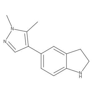 5-(1,5-dimethyl-1H-pyrazol-4-yl)indoline结构式