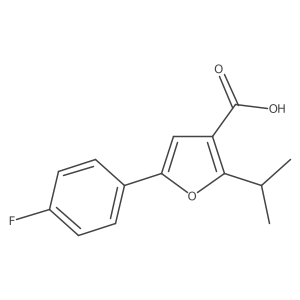 5-(4-Fluorophenyl)-2-(propan-2-yl)furan-3-carboxylic acid结构式