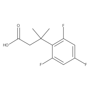 3-Methyl-3-(2,4,6-trifluorophenyl)butanoic acid结构式