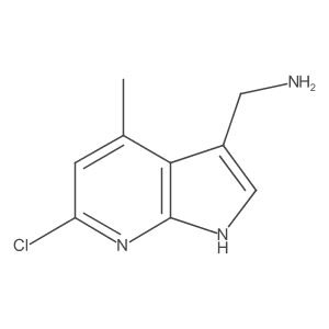 1H-Pyrrolo[2,3-b]pyridine-3-methanamine, 6-chloro-4-methyl- Structure
